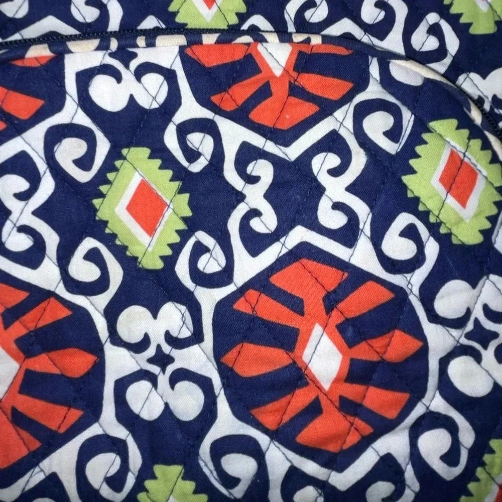 VERA BRADLEY Sun Valley Quilted Backpack Blue Orange Green Retired Print Travel